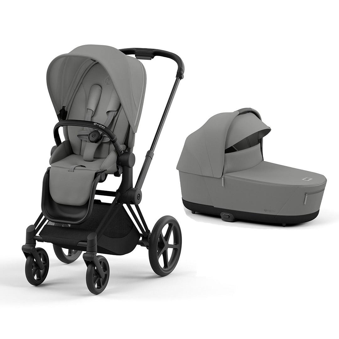 CYBEX Priam Pushchair - Mirage Grey-Strollers-Mirage Grey/Matt Black-Lux Carrycot | Natural Baby Shower