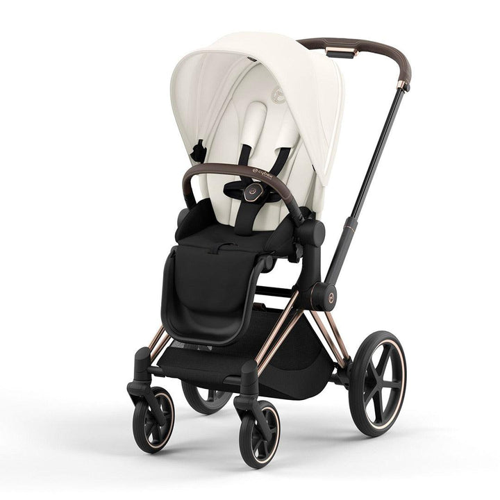 CYBEX Priam Pushchair - Off White-Strollers-Off White/Rose Gold-No Carrycot | Natural Baby Shower
