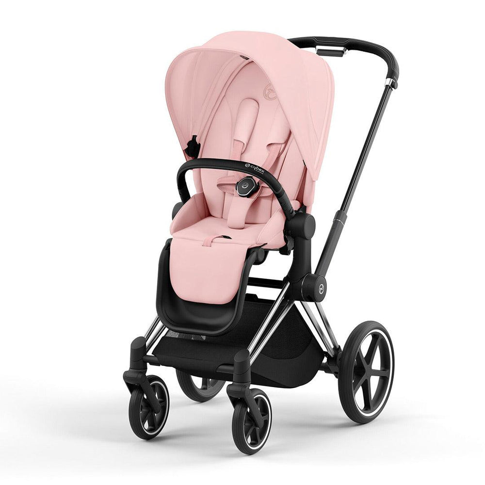 CYBEX Priam Pushchair - Peach Pink-Strollers-Peach Pink/Chrome & Black-No Carrycot | Natural Baby Shower
