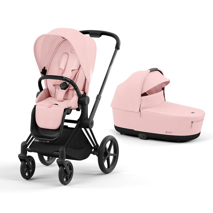 CYBEX Priam Pushchair - Peach Pink-Strollers-Peach Pink/Matt Black-Lux Carrycot | Natural Baby Shower