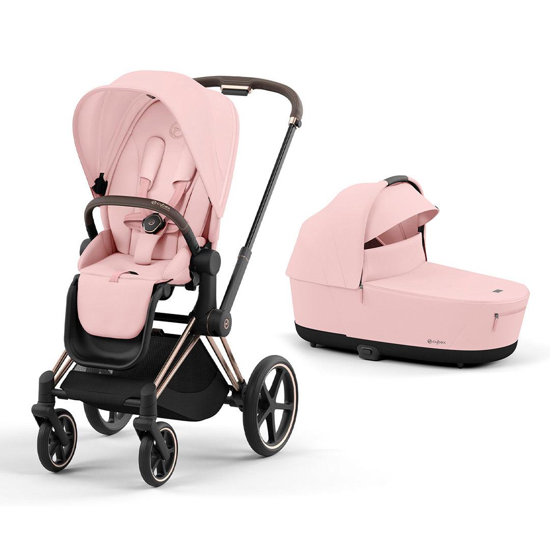 CYBEX Priam Pushchair - Peach Pink-Strollers-Peach Pink/Rose Gold-Lux Carrycot | Natural Baby Shower