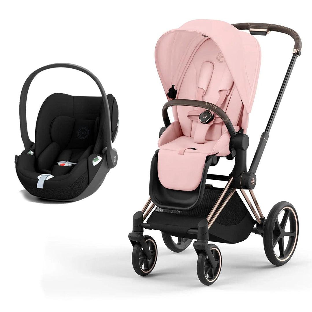 CYBEX Priam Cloud T Travel System - Peach Pink-Travel Systems-Rose Gold-None | Natural Baby Shower