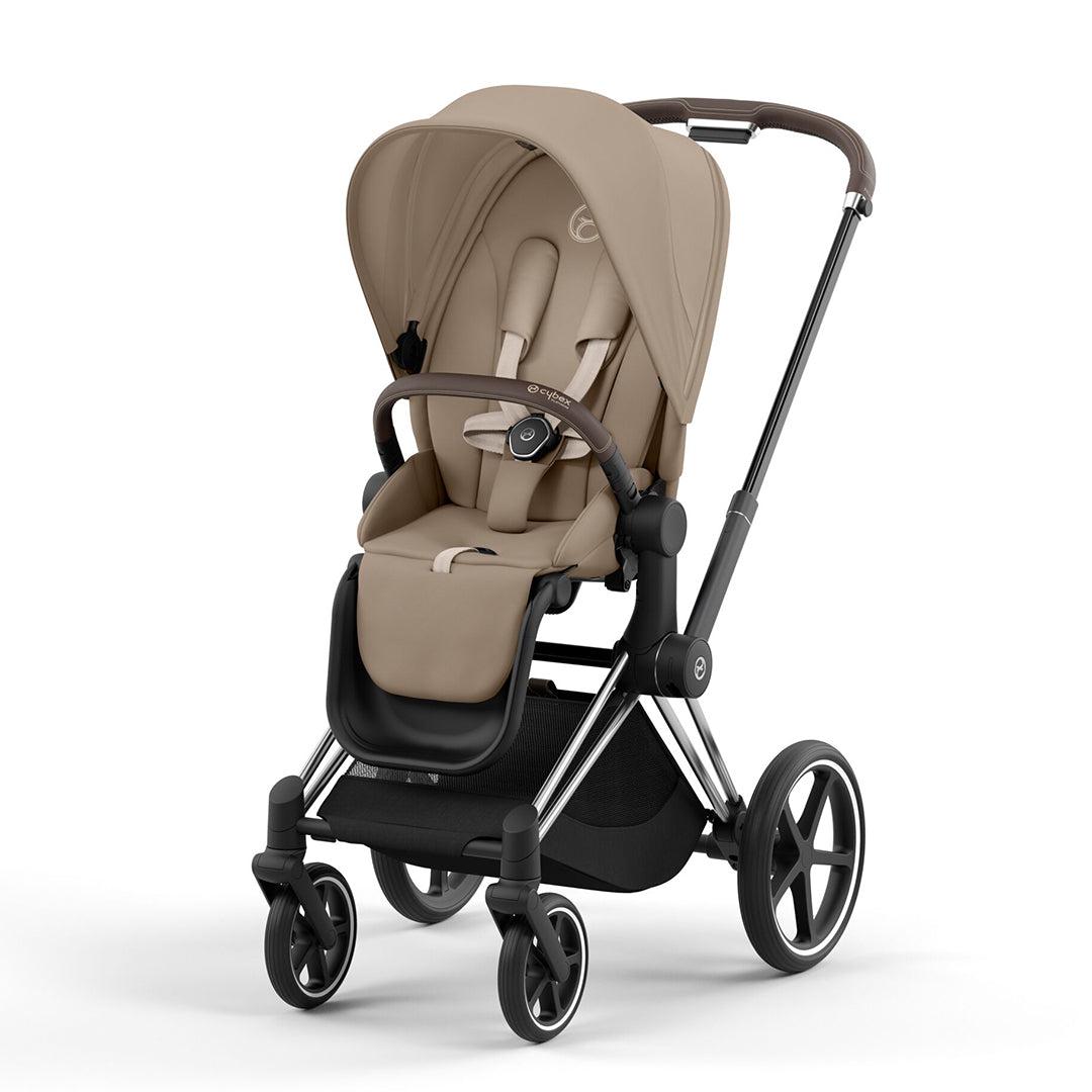 CYBEX Priam Pushchair - Cozy Beige-Strollers-Cozy Beige/Chrome & Brown-No Carrycot | Natural Baby Shower