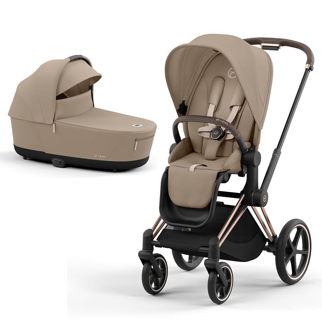 CYBEX Priam Pushchair - Cozy Beige-Strollers-Cozy Beige/Rose Gold-Lux Carrycot | Natural Baby Shower