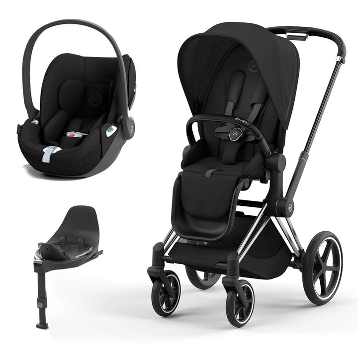 CYBEX Priam Cloud T Travel System - Sepia Black-Travel Systems-Chrome Black-None | Natural Baby Shower