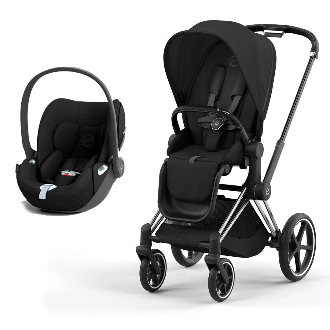 CYBEX Priam Cloud T Travel System - Sepia Black-Travel Systems-Chrome Black-None | Natural Baby Shower