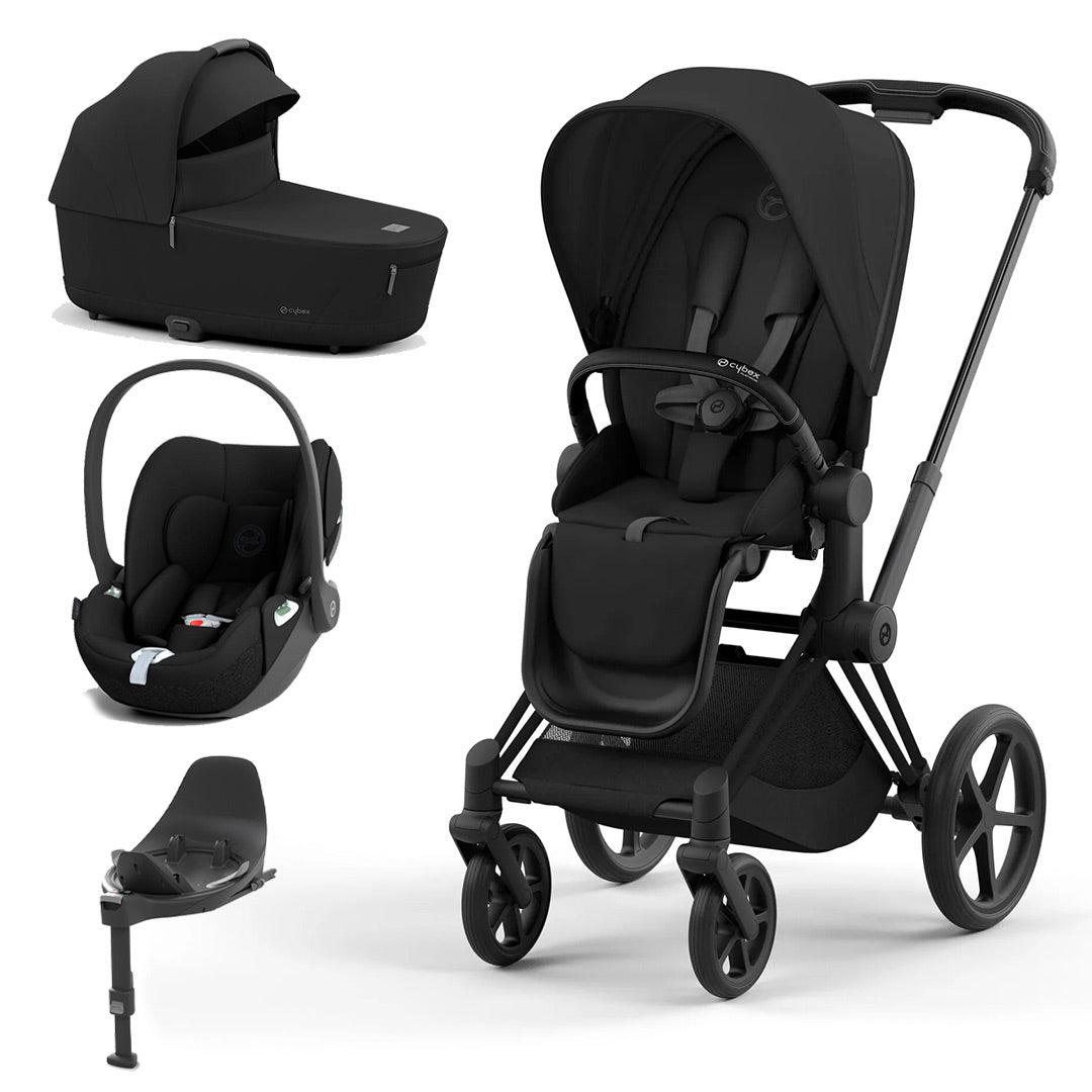 CYBEX Priam Cloud T Travel System - Sepia Black-Travel Systems-Matt Black-Lux | Natural Baby Shower