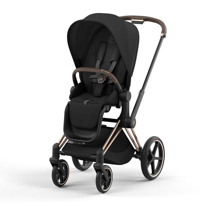 CYBEX Priam Pushchair - Sepia Black-Strollers-Sepia Black/Rose Gold-No Carrycot | Natural Baby Shower
