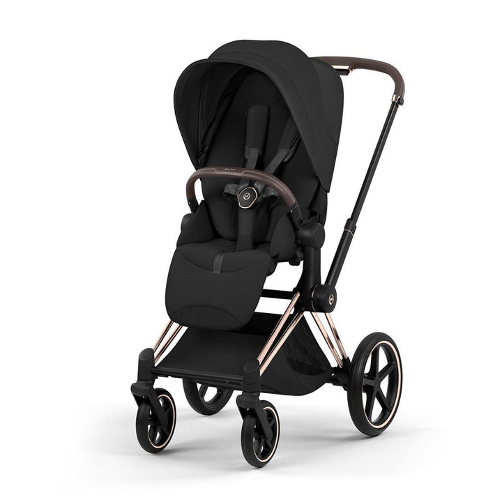 CYBEX Priam Style Single Pushchair-Strollers-Sepia Black-Rose Gold | Natural Baby Shower