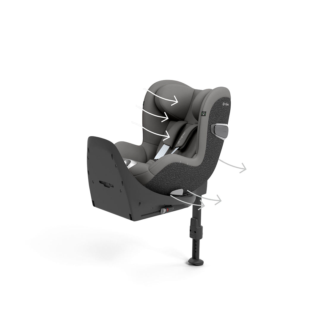 CYBEX Sirona T i-Size Car Seat - Mirage Grey-Car Seats-Mirage Grey-No Base | Natural Baby Shower