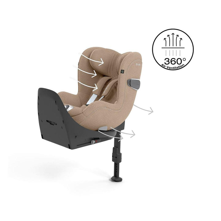 CYBEX Sirona T i-Size Plus 360° Rotating Toddler Car Seat - Cozy Beige-Car Seats-Cozy Beige-No Base | Natural Baby Shower