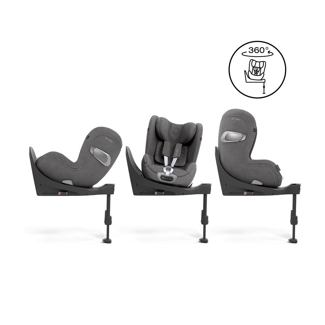 CYBEX Sirona T i-Size Plus 360° Rotating Toddler Car Seat - Mirage Grey-Car Seats-Mirage Grey-No Base | Natural Baby Shower