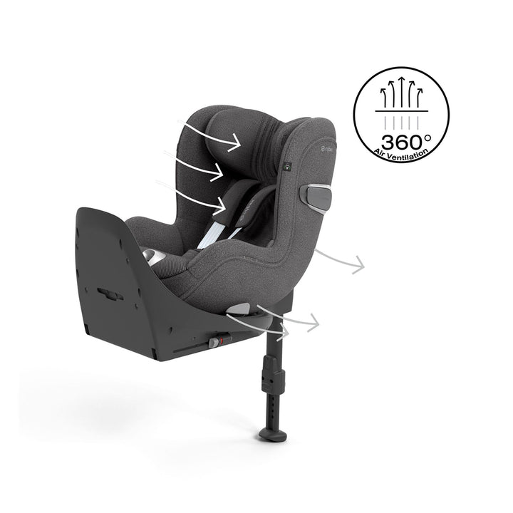 CYBEX Sirona T i-Size Plus 360° Rotating Toddler Car Seat - Mirage Grey-Car Seats-Mirage Grey-No Base | Natural Baby Shower