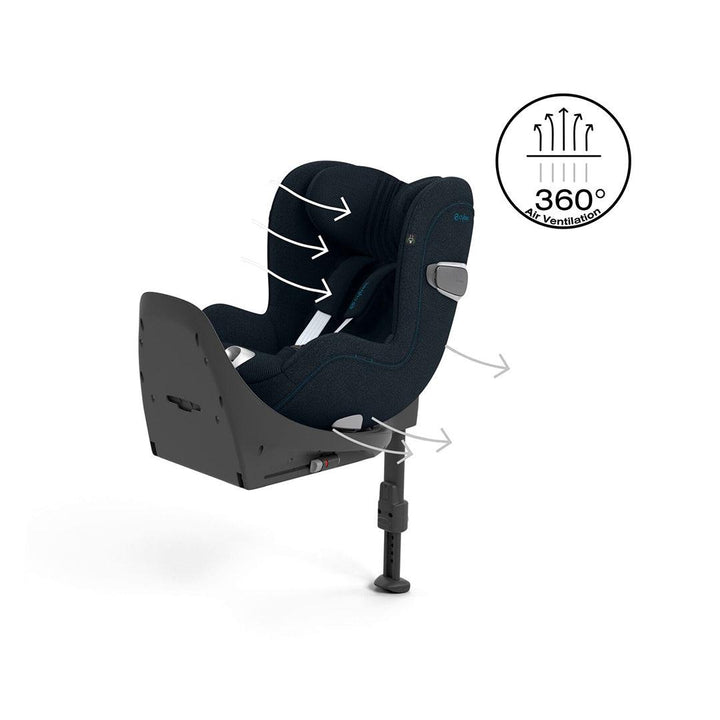 CYBEX Sirona T i-Size Plus Car Seat - Nautical Blue-Car Seats-Nautical Blue-No Base | Natural Baby Shower