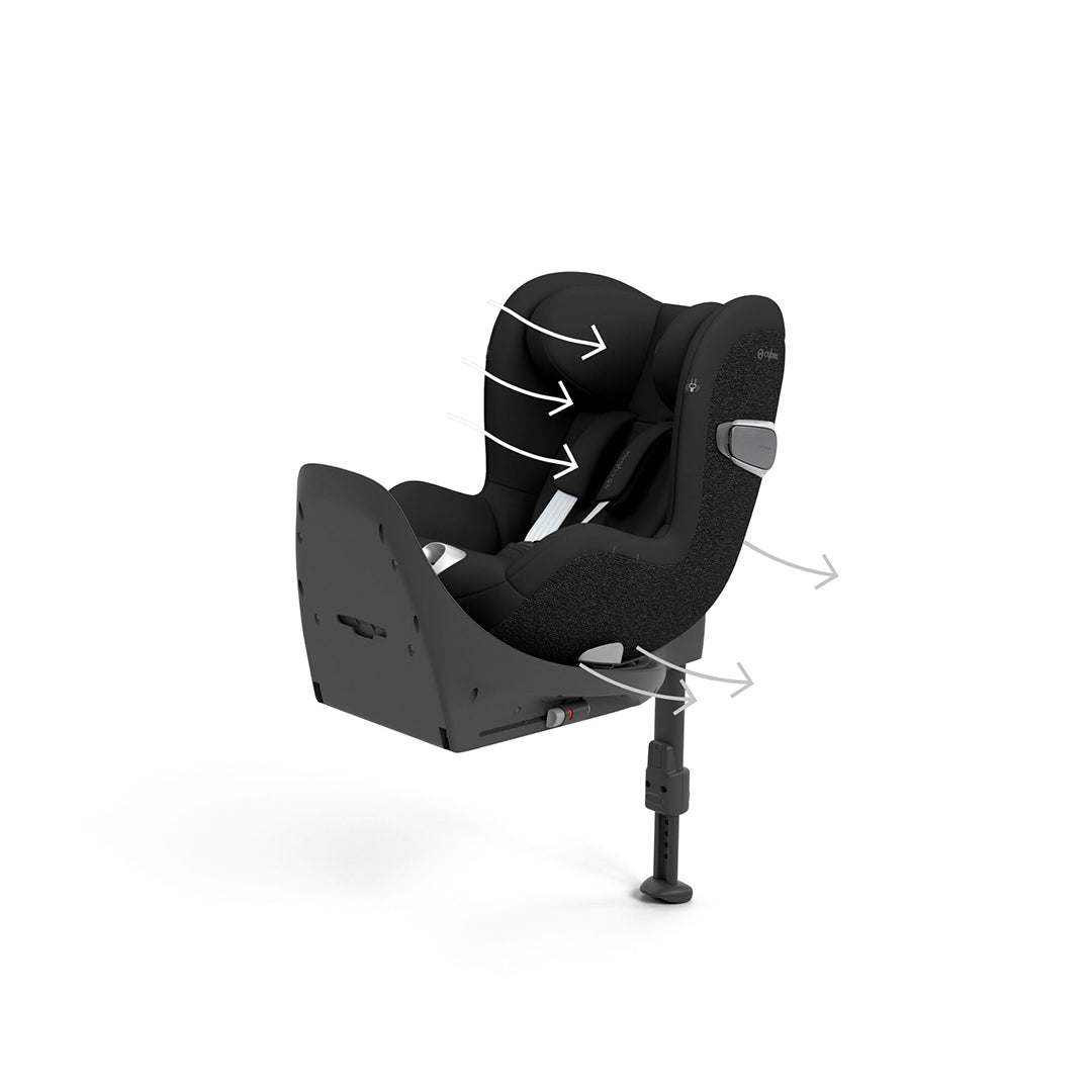 CYBEX Sirona T i-Size Car Seat - Sepia Black-Car Seats-Sepia Black-No Base | Natural Baby Shower