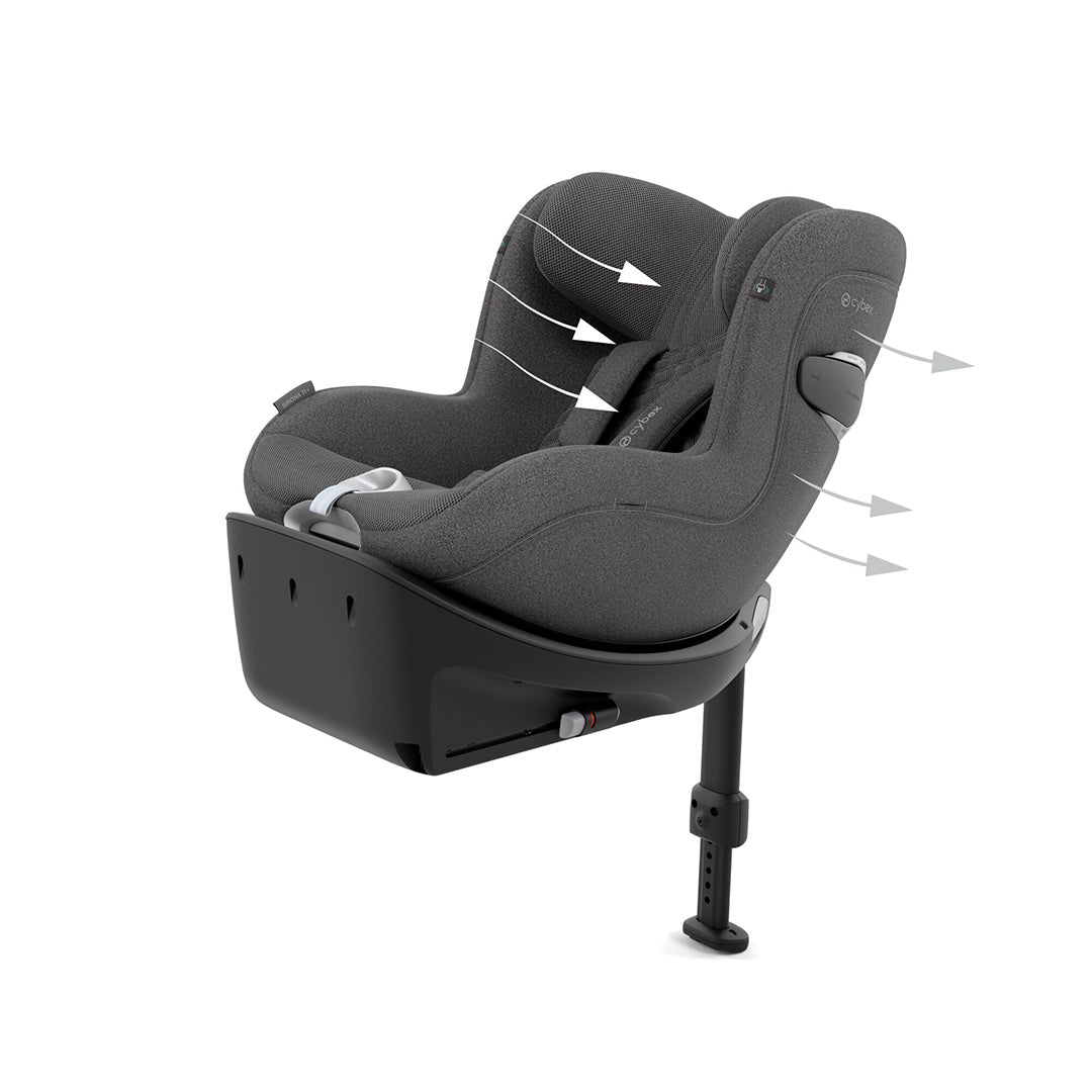 CYBEX Sirona Ti i-Size Plus Car Seat - Mirage Grey-Car Seats-Mirage Grey- | Natural Baby Shower