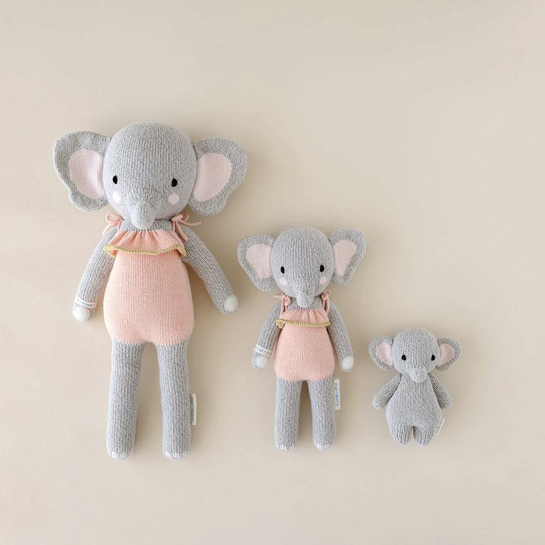 Cuddle + Kind Baby Animal Collection - Baby Elephant-Dolls-Baby Elephant- | Natural Baby Shower