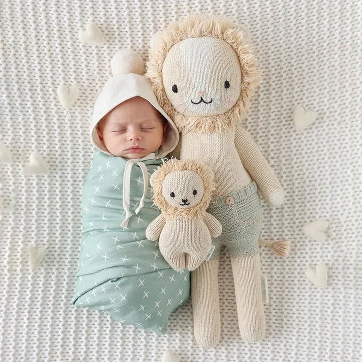 Cuddle + Kind Baby Animal Collection - Baby Lion-Dolls-Baby Lion- | Natural Baby Shower