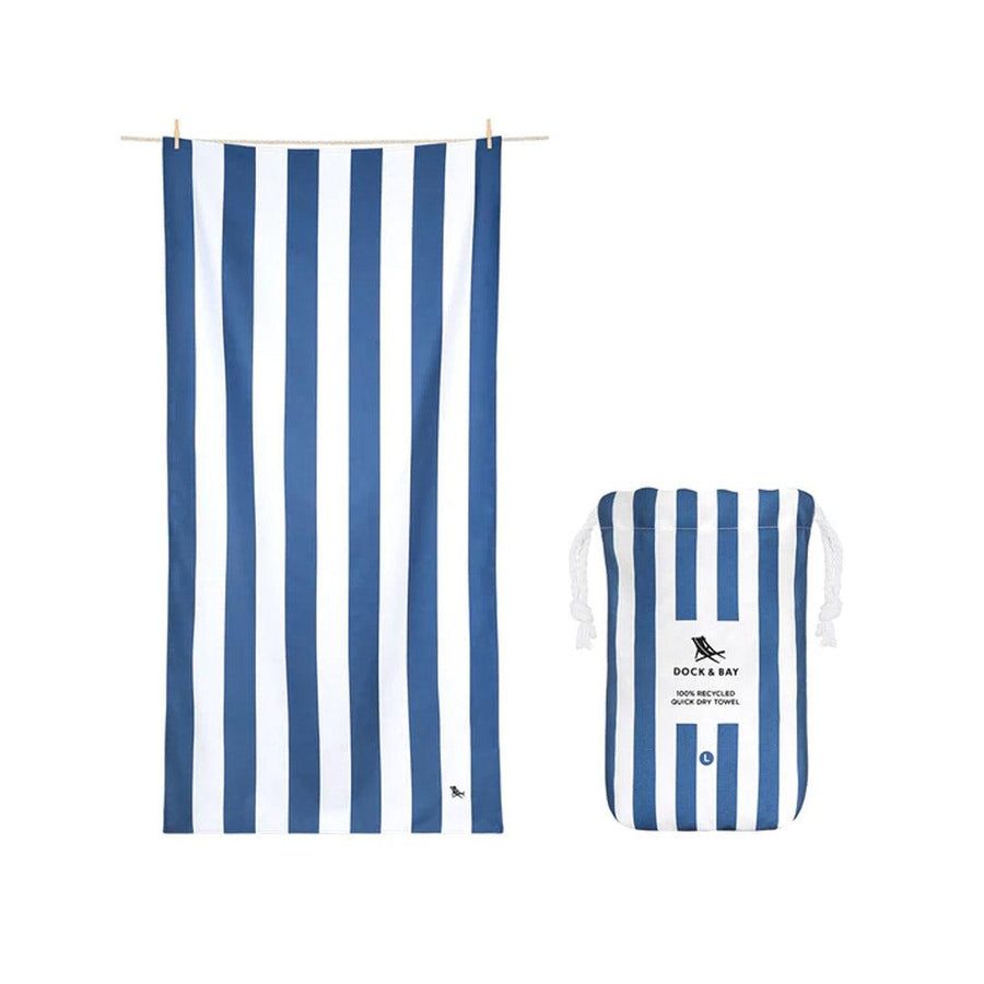 Dock & Bay Beach Towel - Whitsunday Blue-Beach Towels-Whitsunday Blue-Large | Natural Baby Shower
