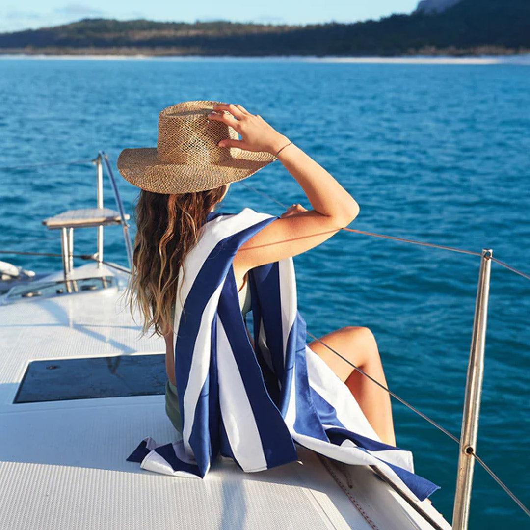 Dock & Bay Beach Towel - Whitsunday Blue-Beach Towels-Whitsunday Blue-Large | Natural Baby Shower