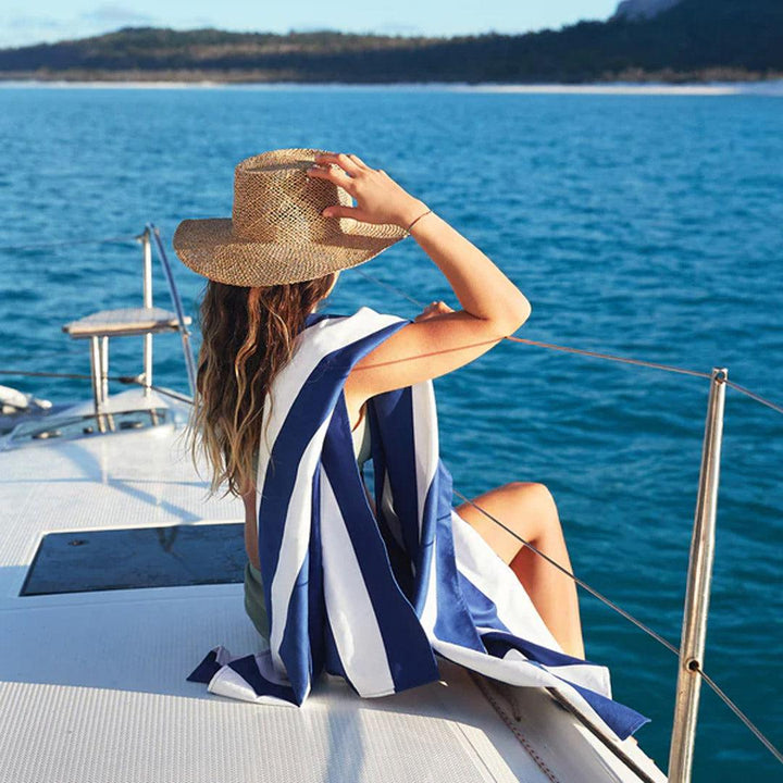 Dock & Bay Beach Towel - Whitsunday Blue-Beach Towels-Whitsunday Blue-Large | Natural Baby Shower