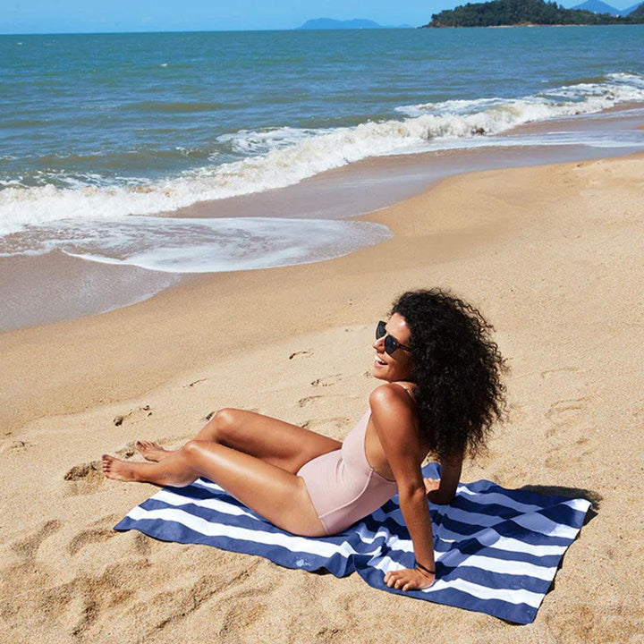 Dock & Bay Beach Towel - Whitsunday Blue-Beach Towels-Whitsunday Blue-Large | Natural Baby Shower