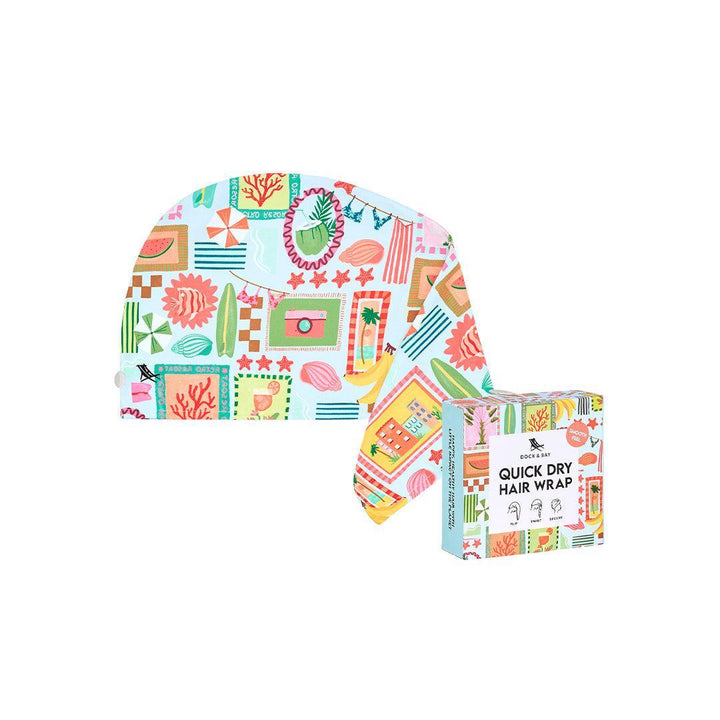 Dock & Bay Hair Wrap - Wish You Were Here-Beach Towels-Wish You Were Here-One Size | Natural Baby Shower