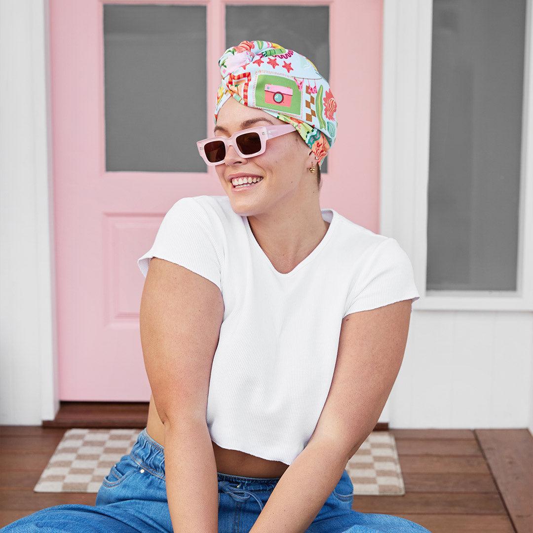 Dock & Bay Hair Wrap - Wish You Were Here-Beach Towels-Wish You Were Here-One Size | Natural Baby Shower