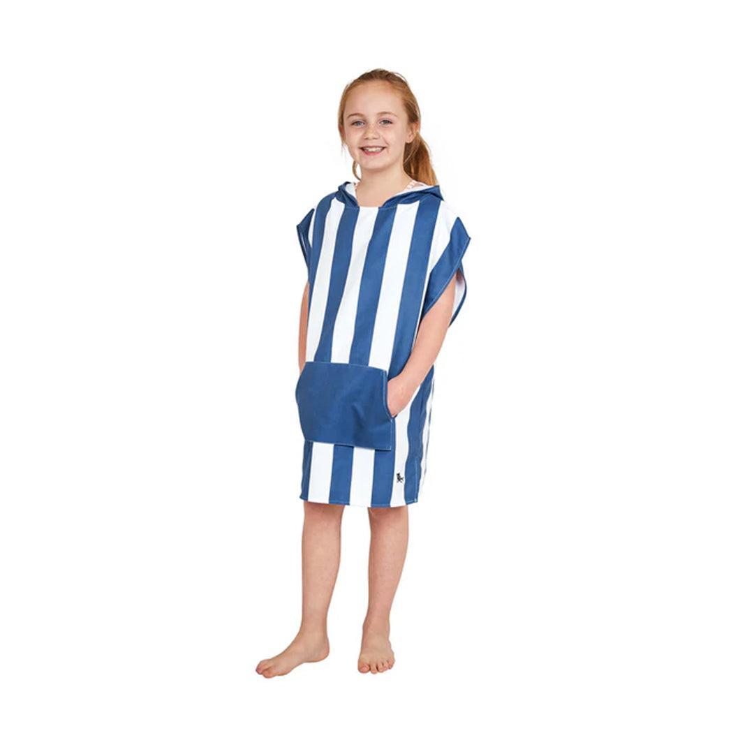 Dock & Bay Kid's Beach Poncho - Whitsunday Blue-Ponchos-Whitsunday Blue-3-5y | Natural Baby Shower