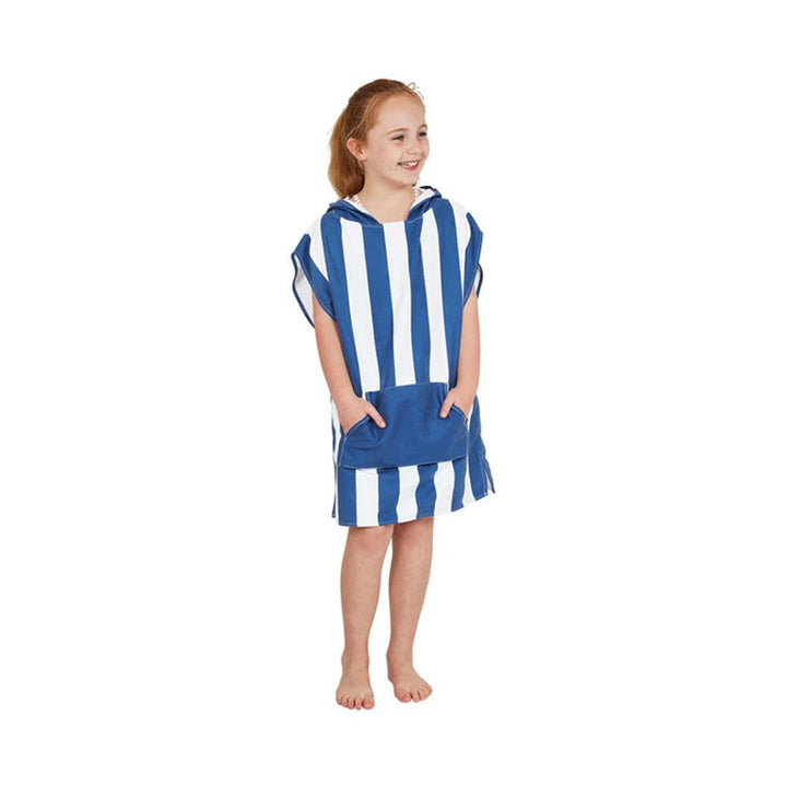 Dock & Bay Kid's Beach Poncho - Whitsunday Blue-Ponchos-Whitsunday Blue-3-5y | Natural Baby Shower