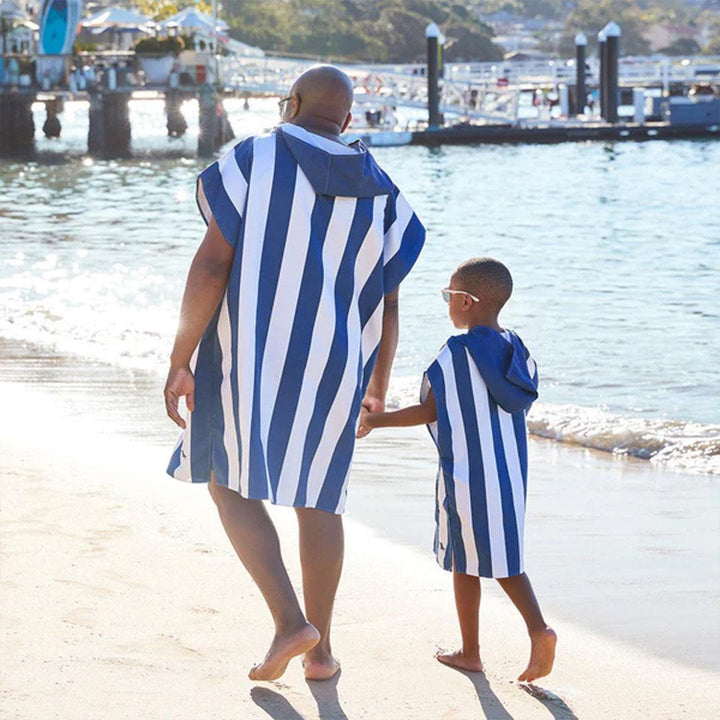 Dock & Bay Kid's Beach Poncho - Whitsunday Blue-Ponchos-Whitsunday Blue-3-5y | Natural Baby Shower