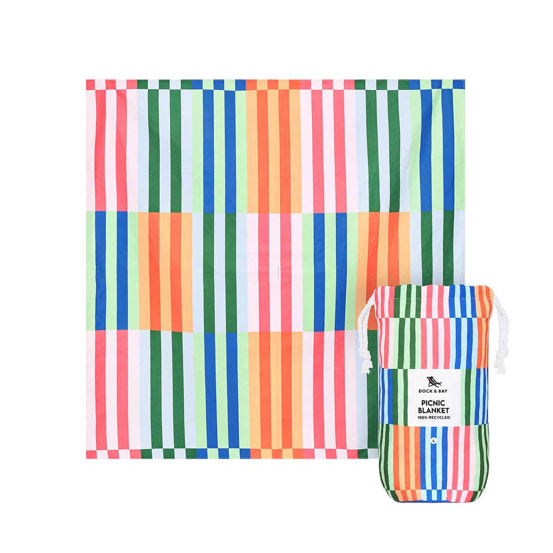 Dock & Bay Picnic Blanket - Sugar Sorbet-Blankets-Sugar Sorbet-Large | Natural Baby Shower