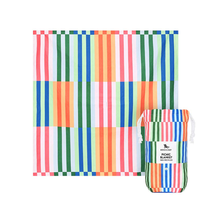 Dock & Bay Picnic Blanket - Sugar Sorbet-Blankets-Sugar Sorbet-Large | Natural Baby Shower