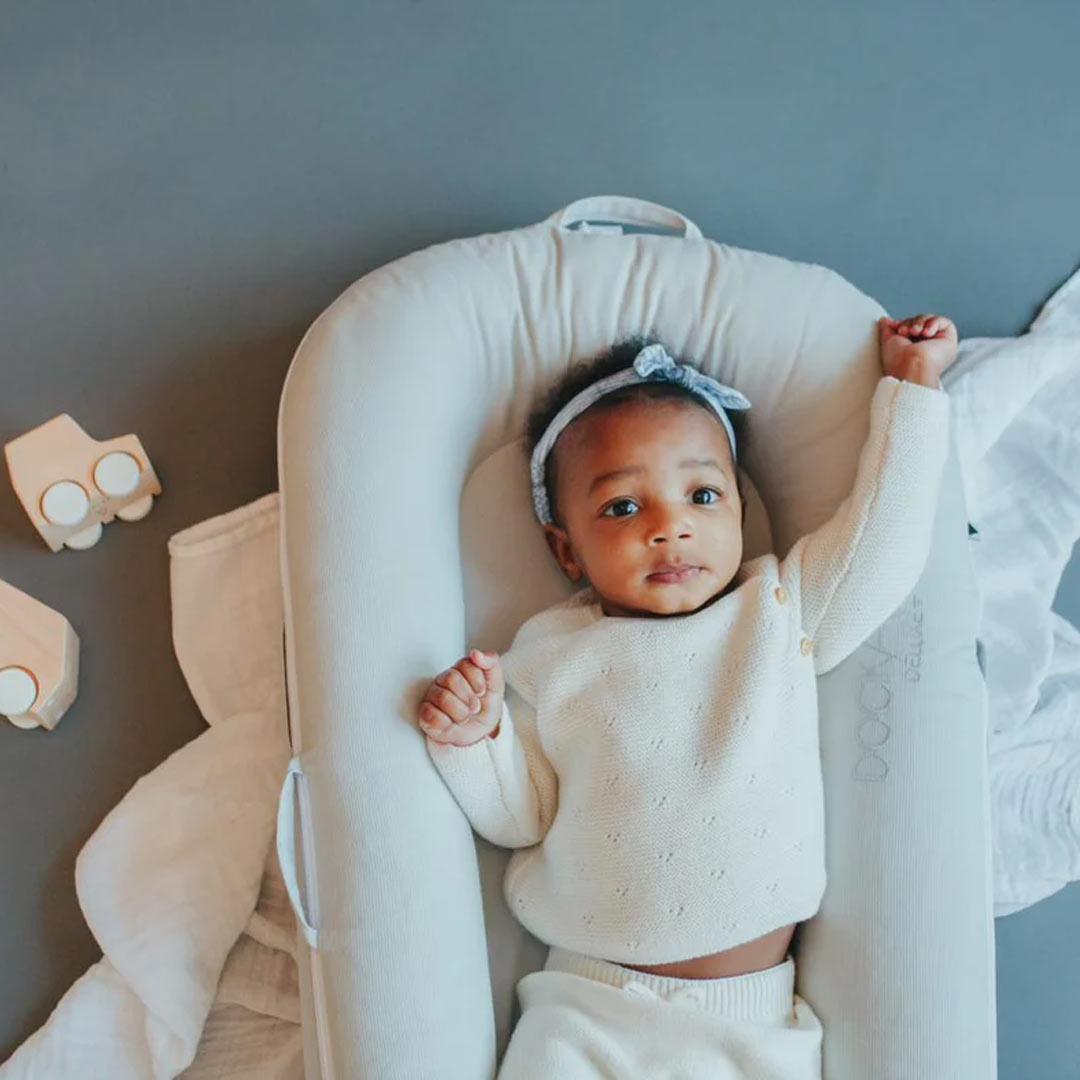 DockATot Deluxe+ Cover - Fog Grey Chambray-Baby Nest Covers-Fog Grey Chambray- | Natural Baby Shower