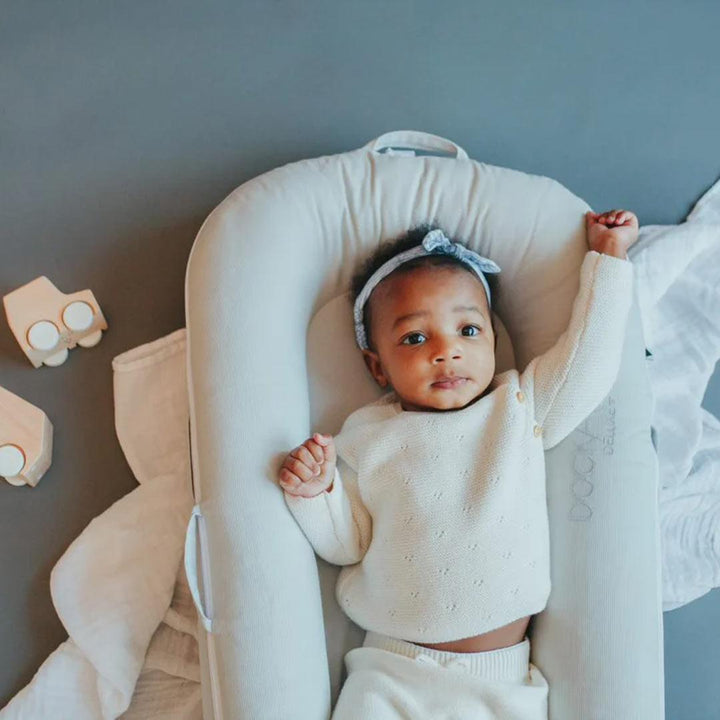 DockATot Deluxe+ Cover - Fog Grey Chambray-Baby Nest Covers-Fog Grey Chambray- | Natural Baby Shower
