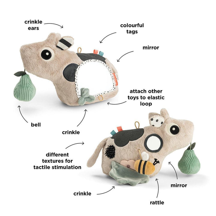 Done by Deer Activity Floor Mirror - Dotti Sand-Tummy Time Toys-Dotti Sand- | Natural Baby Shower