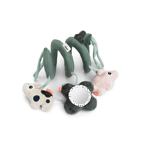 Done By Deer Activity Spiral - Tiny Farm Green-Pram Toys-Tiny Farm Green- | Natural Baby Shower