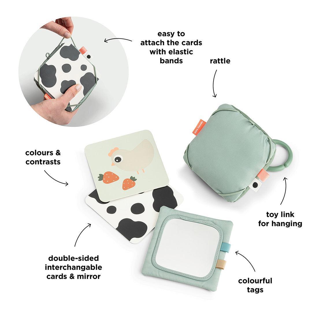 Done by Deer Baby Contrast Card Holder - Tiny Farm-Baby Sensory-Tiny Farm- | Natural Baby Shower