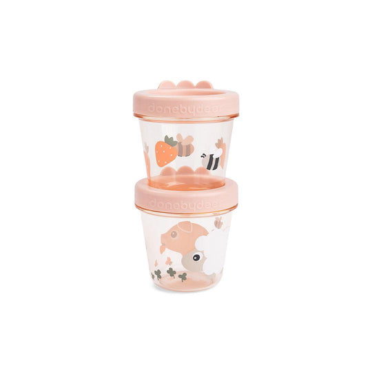 Done By Deer Baby Food Container 2 Pack - Tiny Farm Powder-Food Storage-Tiny Farm Powder- | Natural Baby Shower