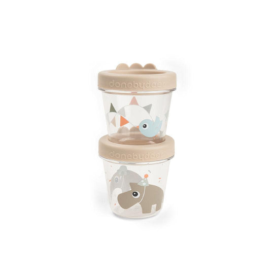 Done by Deer Baby Food Container 2 Pack - Celebration Sand-Food Storage-Celebration Sand- | Natural Baby Shower