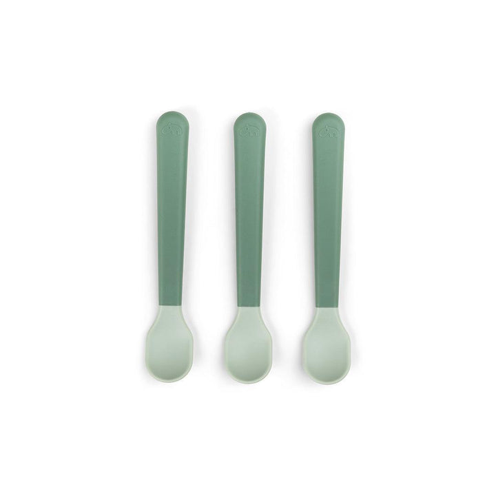 Done By Deer Foodie Easy-Grip Baby Spoon 3 Pack - Green-Cutlery-Green- | Natural Baby Shower