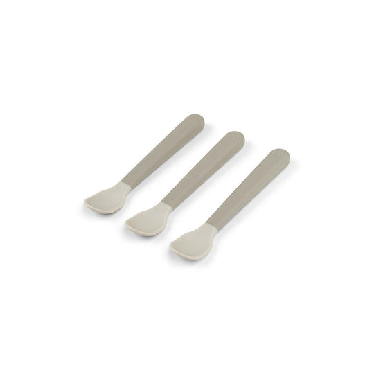 Done By Deer Foodie Easy-Grip Baby Spoon 3 Pack - Sand-Cutlery-Sand- | Natural Baby Shower