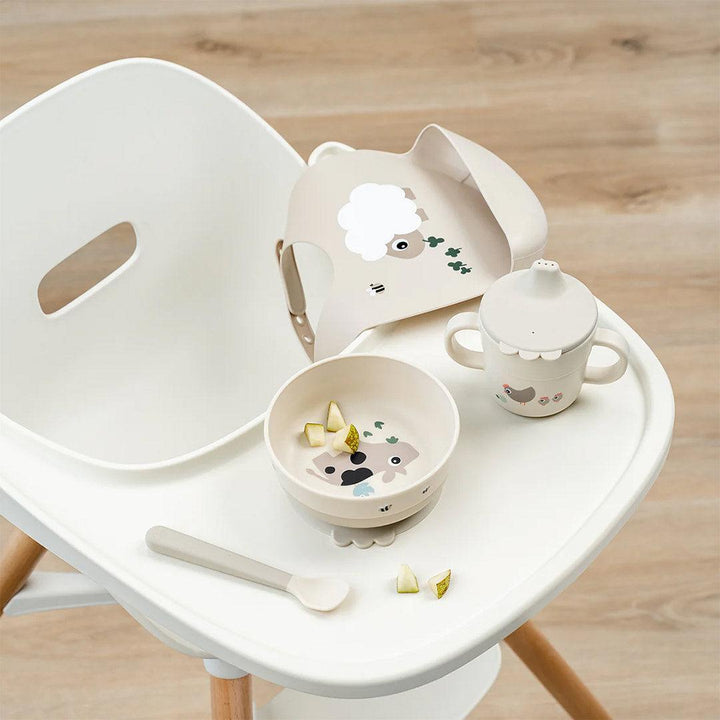 Done by Deer Foodie First Meal Suction Set - Tiny Farm Sand-Plates-Tiny Farm Sand-One Size | Natural Baby Shower