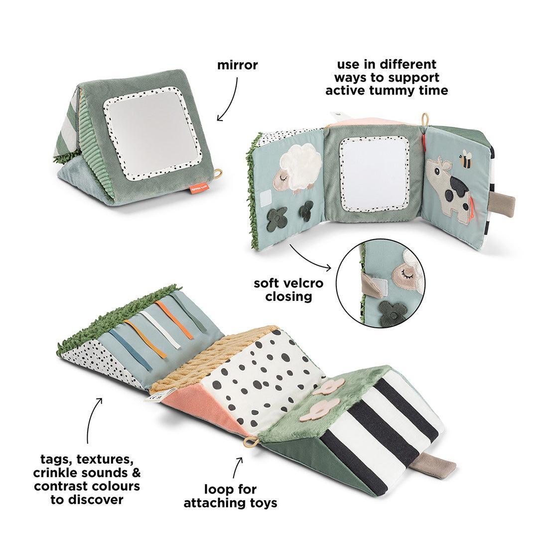 Done by Deer Fold-Out Sensory Mirror - Tiny Farm-Tummy Time Toys-Tiny Farm-One Size | Natural Baby Shower