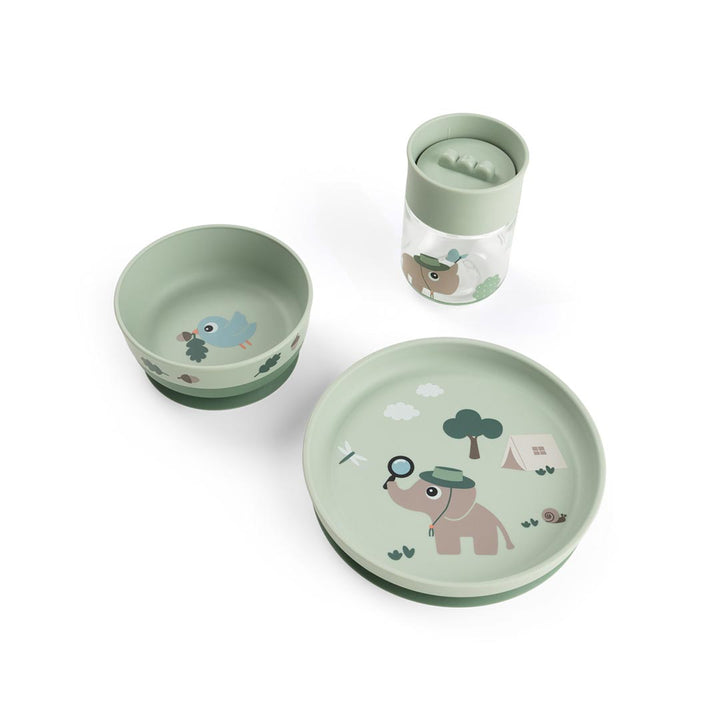 Done by Deer Foodie Stick & Stay Dinner Set With 360° Cup - Tiny Trails-Feeding Sets-Tiny Trails- | Natural Baby Shower