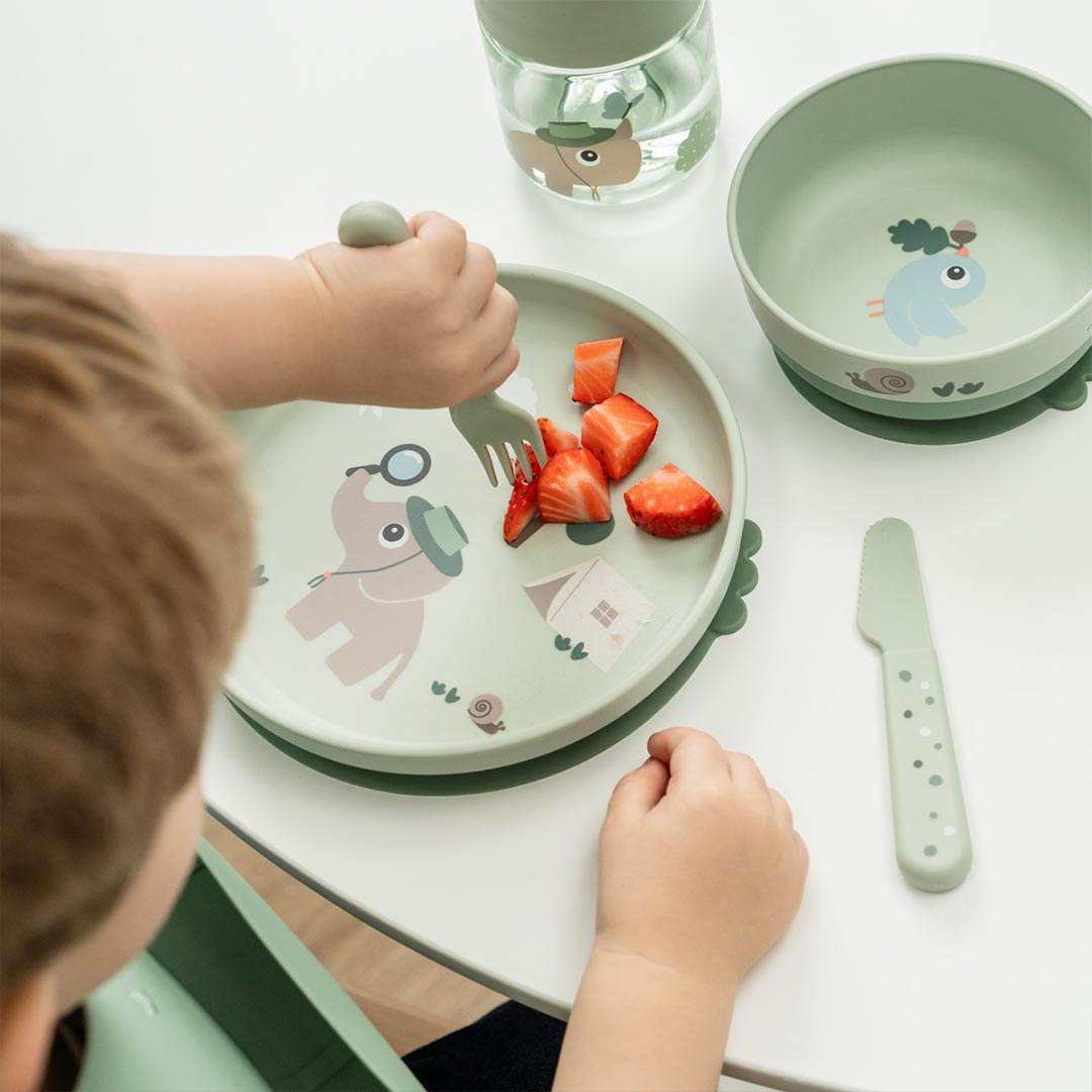 Done by Deer Foodie Stick & Stay Dinner Set With 360° Cup - Tiny Trails-Feeding Sets-Tiny Trails- | Natural Baby Shower