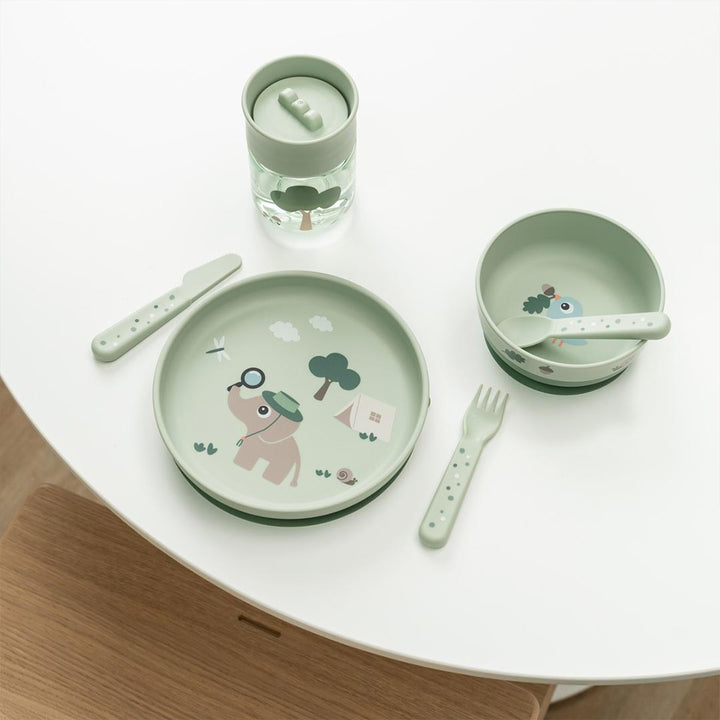 Done by Deer Foodie Stick & Stay Dinner Set With 360° Cup - Tiny Trails-Feeding Sets-Tiny Trails- | Natural Baby Shower