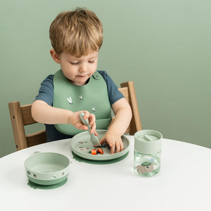 Done by Deer Foodie Stick & Stay Dinner Set With 360° Cup - Tiny Trails-Feeding Sets-Tiny Trails- | Natural Baby Shower