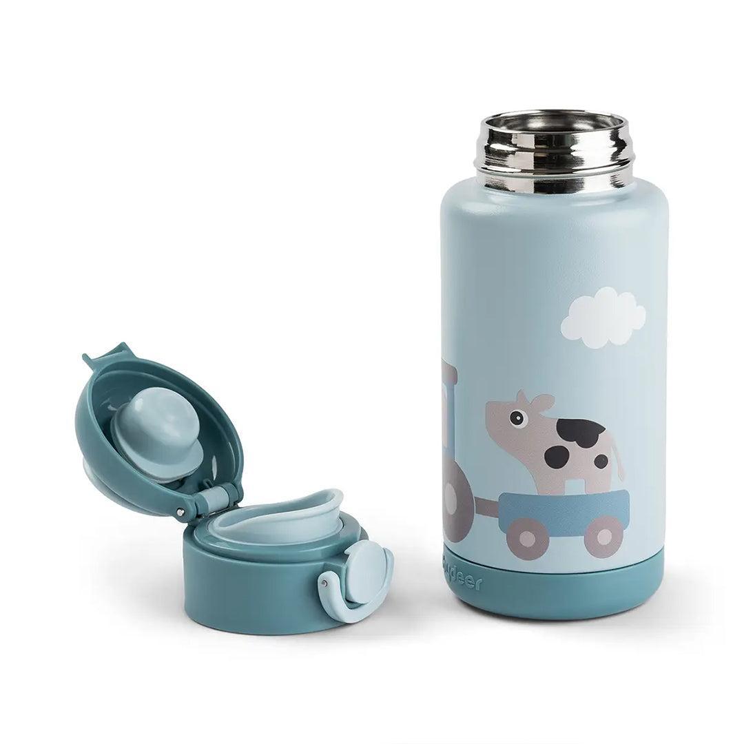 Done by Deer Insulated Bottle - Tiny Farm Blue-Drinking Bottles-Tiny Farm Blue-340ml | Natural Baby Shower
