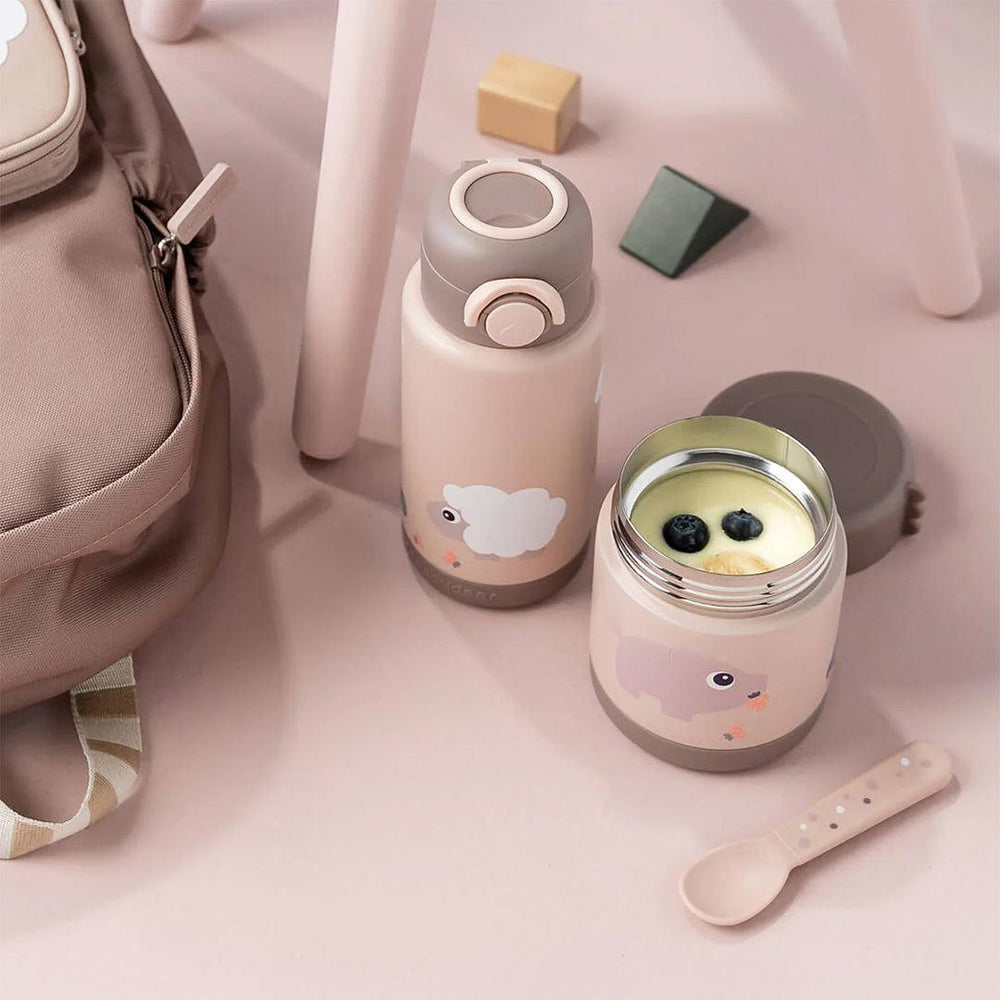 Done by Deer Insulated Bottle - Tiny Farm Powder-Drinking Bottles-Tiny Farm Powder-340ml | Natural Baby Shower